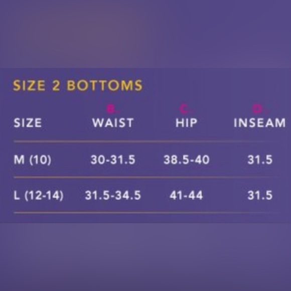 Dona Jo Leggings Activewear Size 2 - Picture 5 of 5